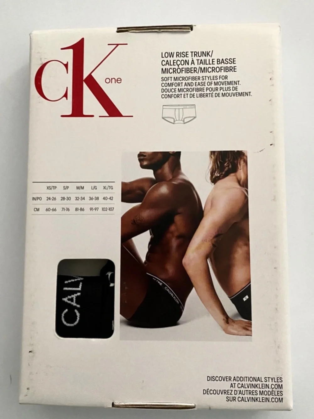 Calvin Klein CK One Nylon Black Logo Low Rise Trunk Underwear NB2225 997 XL